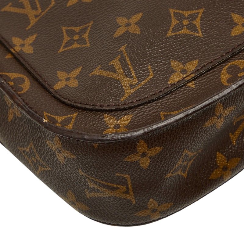 Louis Vuitton Monogram Saint Cloud GM Crossbody Shoulder Bag Brown Leather — view 7