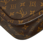 Louis Vuitton Monogram Saint Cloud GM Crossbody Shoulder Bag Brown Leather — view 7
