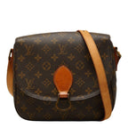 Louis Vuitton Monogram Saint Cloud GM Crossbody Shoulder Bag Brown Leather