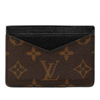 Louis Vuitton Monogram Macassar Neo Card Holder Case Brown Black Leather