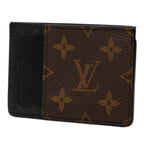 Louis Vuitton Monogram Macassar Neo Card Holder Case Brown Black Leather — view 2