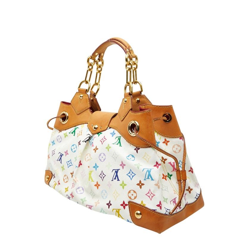 Louis Vuitton Monogram Multicolor Ursula Handbag Blanc White Leather — view 2