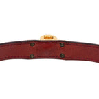 Hermes Kelly Double Tour Strand Bracelet Wine Red Gold Leather — view 5