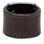 Hermes Lully Ring Brown Silver Leather — view 3