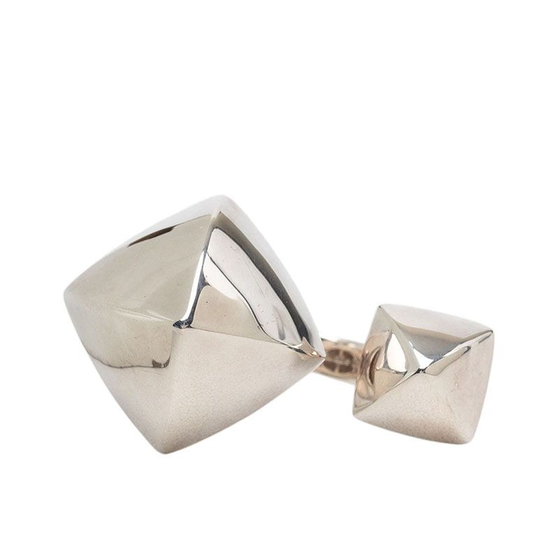 Hermes Collier de Chien Lock Ring 54 13 Silver — view 2