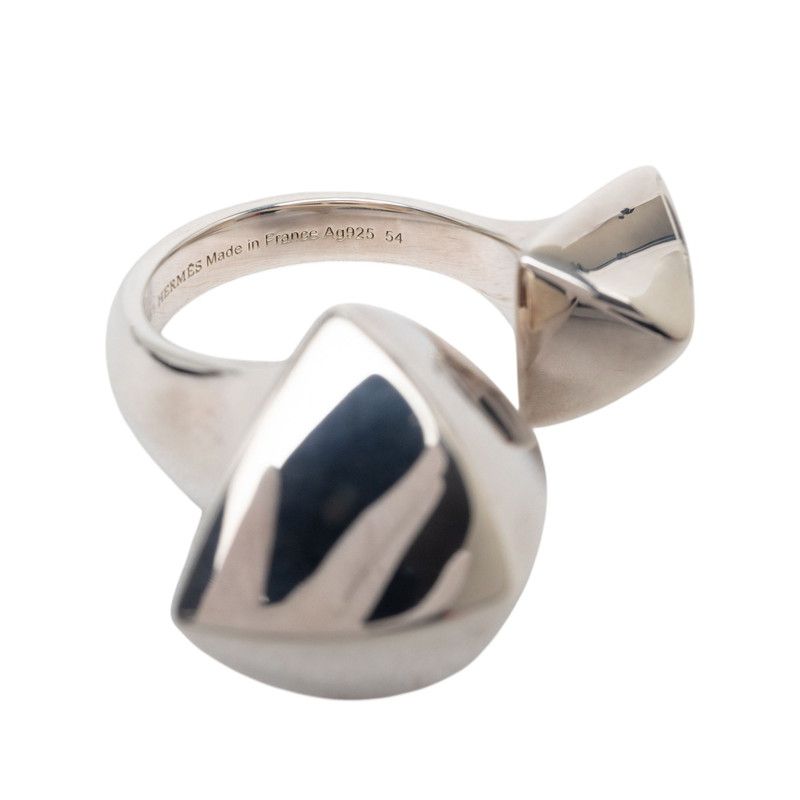 Hermes Collier de Chien Lock Ring 54 13 Silver — view 4