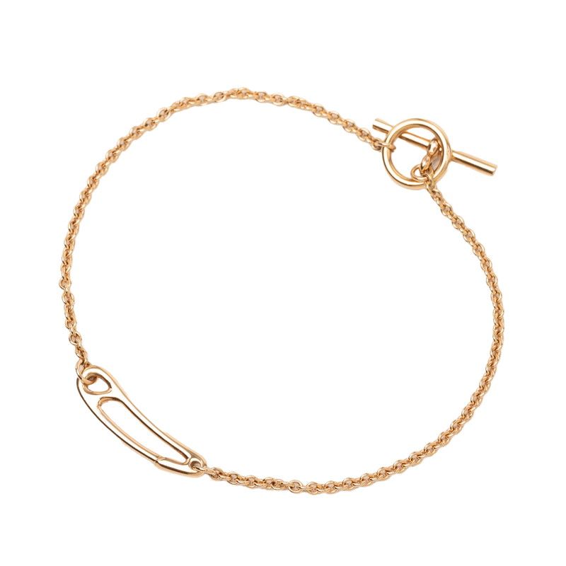 Hermes Chaine D'ancre Mini Punk ST Bracelet 18k Pink Gold — view 2