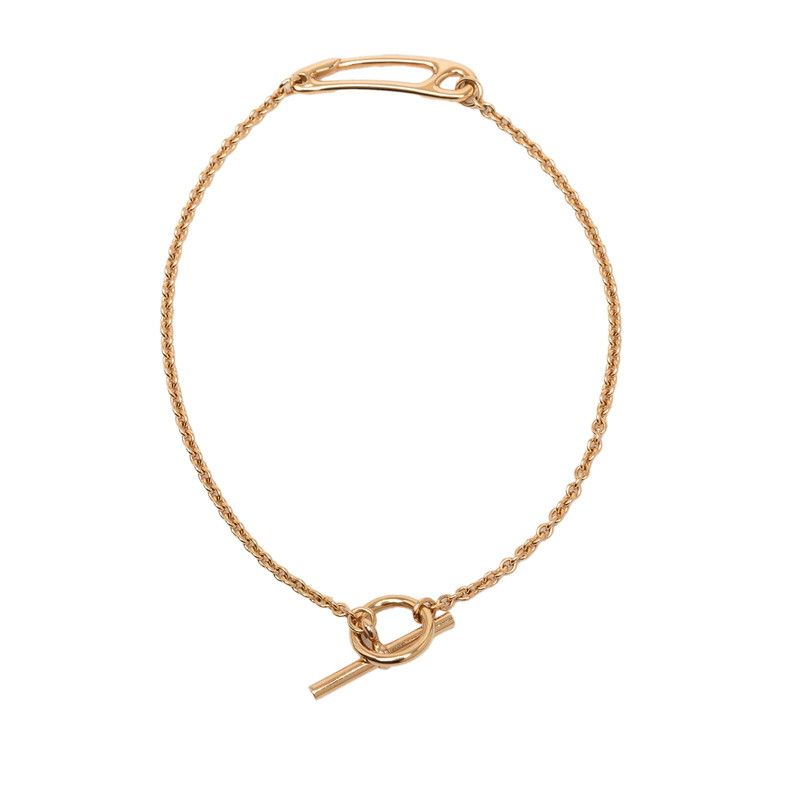 Hermes Chaine D'ancre Mini Punk ST Bracelet 18k Pink Gold — view 3