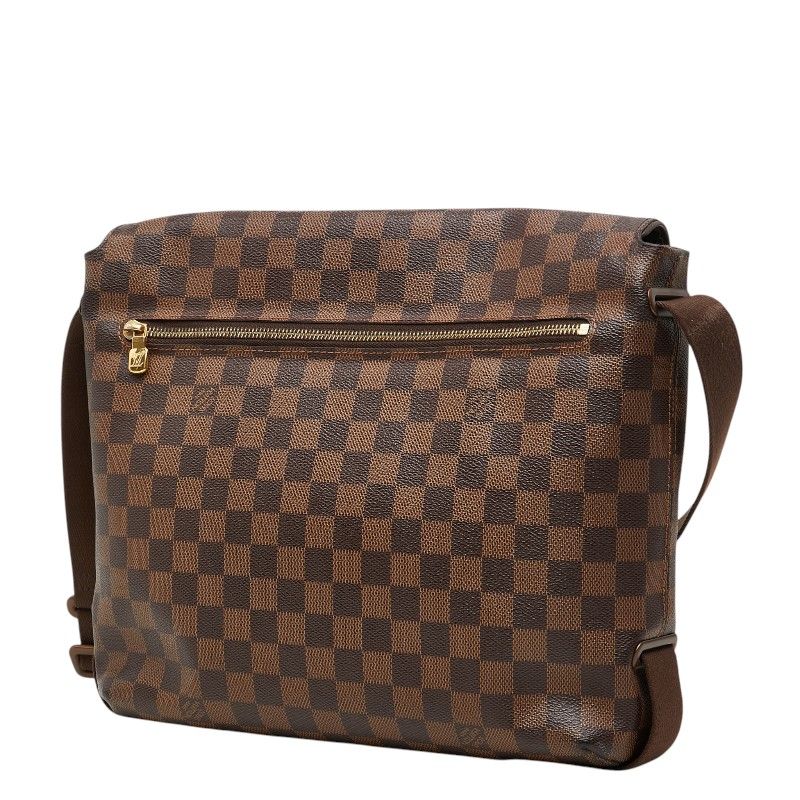 Louis Vuitton Damier Brooklyn MM Messenger Bag Crossbody Brown Leather — view 2