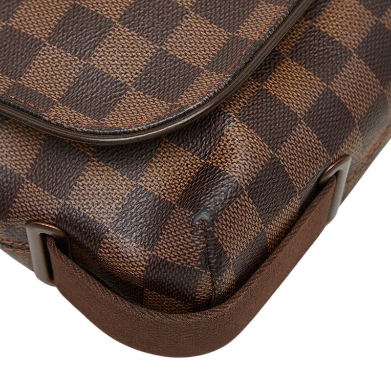 Louis Vuitton Damier Brooklyn MM Messenger Bag Crossbody Brown Leather — view 6