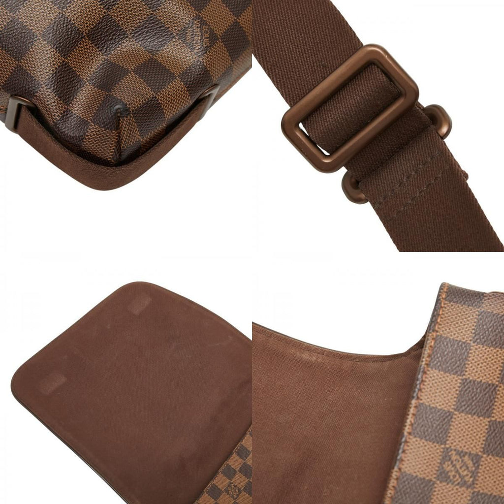 Louis Vuitton Damier Brooklyn MM Messenger Bag Crossbody Brown Leather — view 9