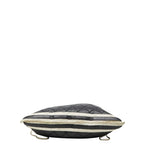 Chanel CC Logo Quilted Chain Shoulder Tote Navy Lambskin — view 3