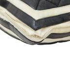 Chanel CC Logo Quilted Chain Shoulder Tote Navy Lambskin — view 4