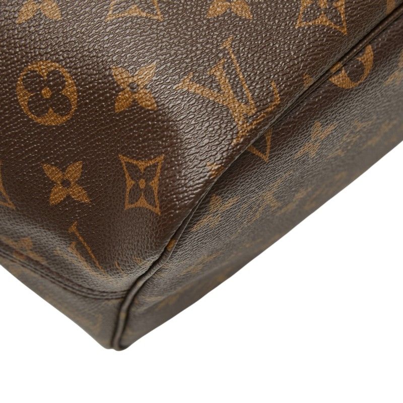 Louis Vuitton Monogram Neverfull MM Tote Brown Leather — view 7
