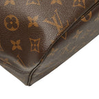 Louis Vuitton Monogram Neverfull MM Tote Brown Leather — view 7