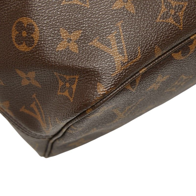 Louis Vuitton Monogram Neverfull MM Tote Brown Leather — view 5