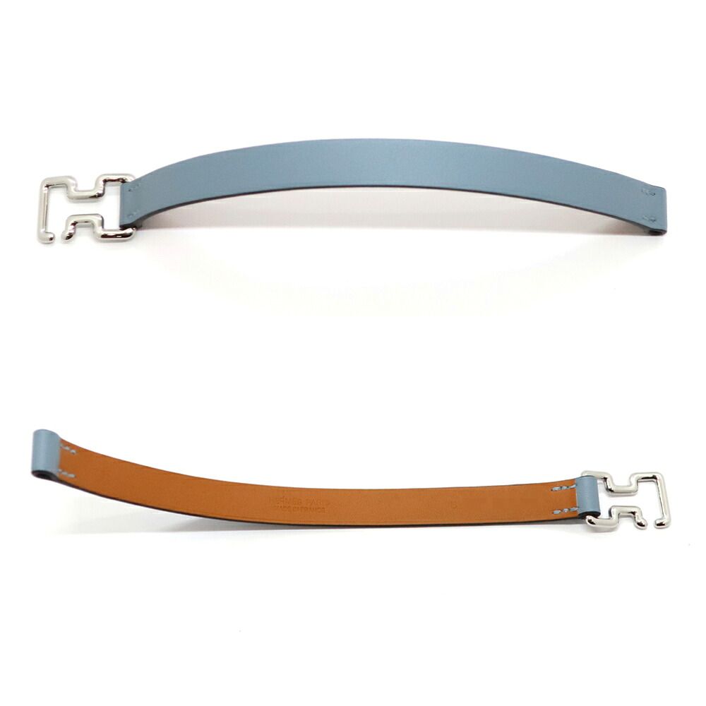Hermes Heaven Tonight Bracelet Swift Blue Bangle Leather — view 6