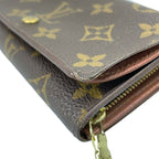 Louis Vuitton Bifold Wallet Monogram Porte Monet Viet Tresor Leather — view 7