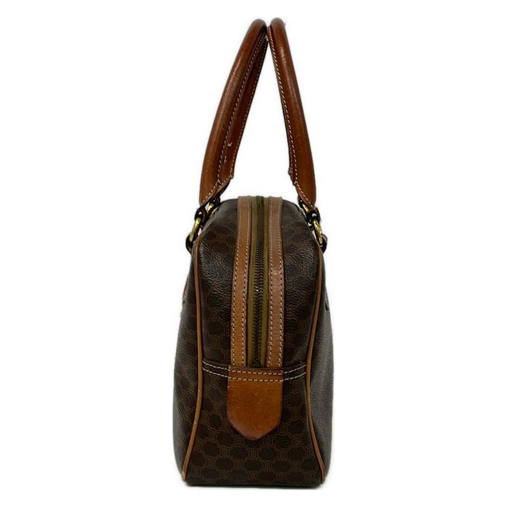 Celine Handbag Macadam Brown Dark Mini Boston Leather — view 2