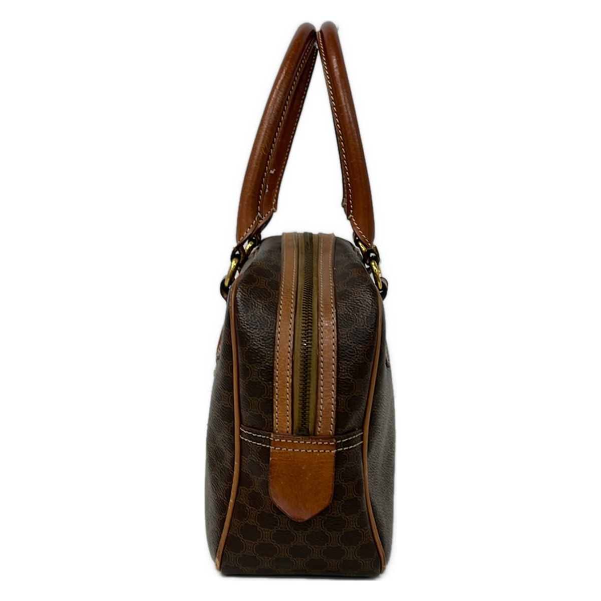 Celine Handbag Macadam Brown Dark Mini Boston Leather — view 2