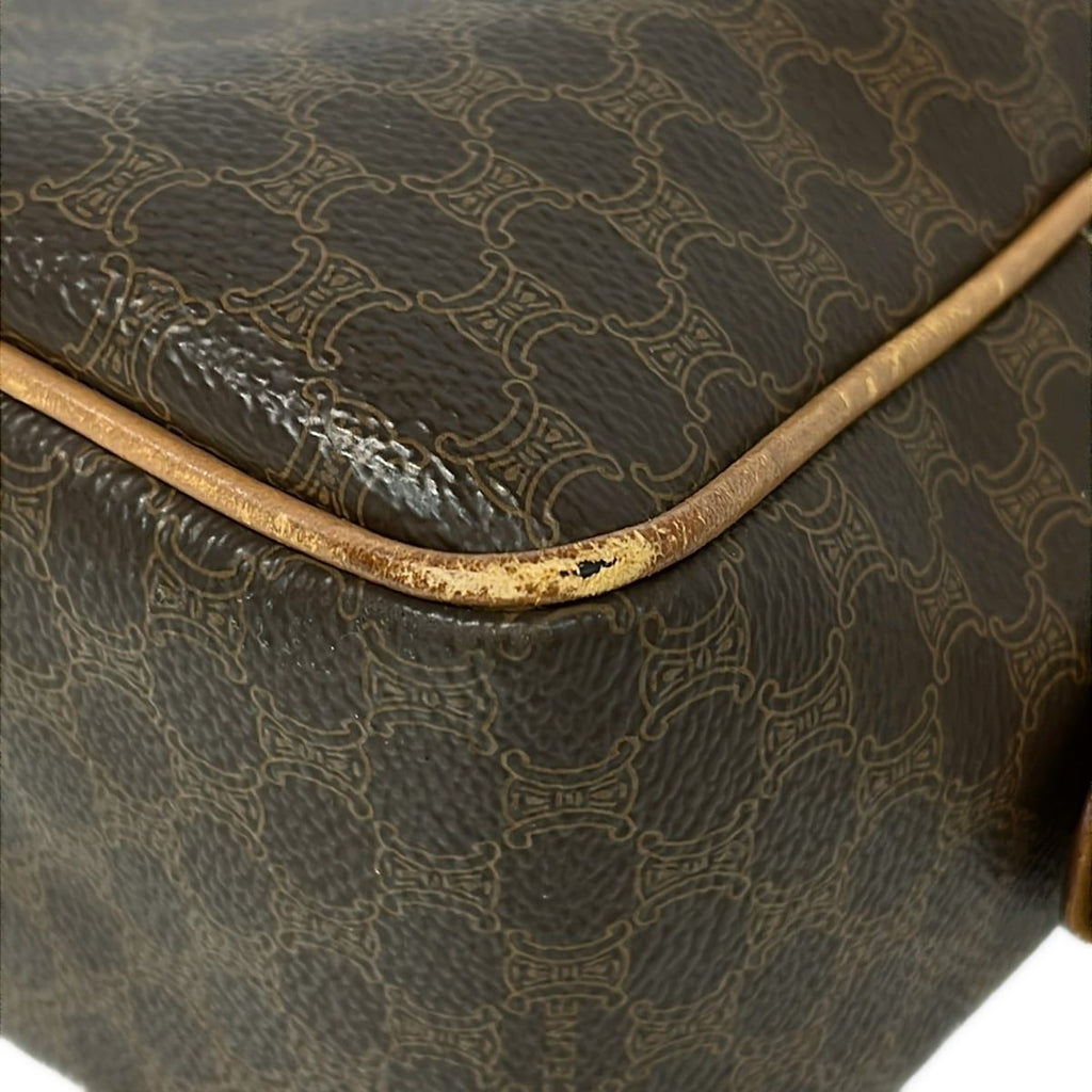 Celine Handbag Macadam Brown Dark Mini Boston Leather — view 6
