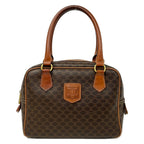 Celine Handbag Macadam Brown Dark Mini Boston Leather