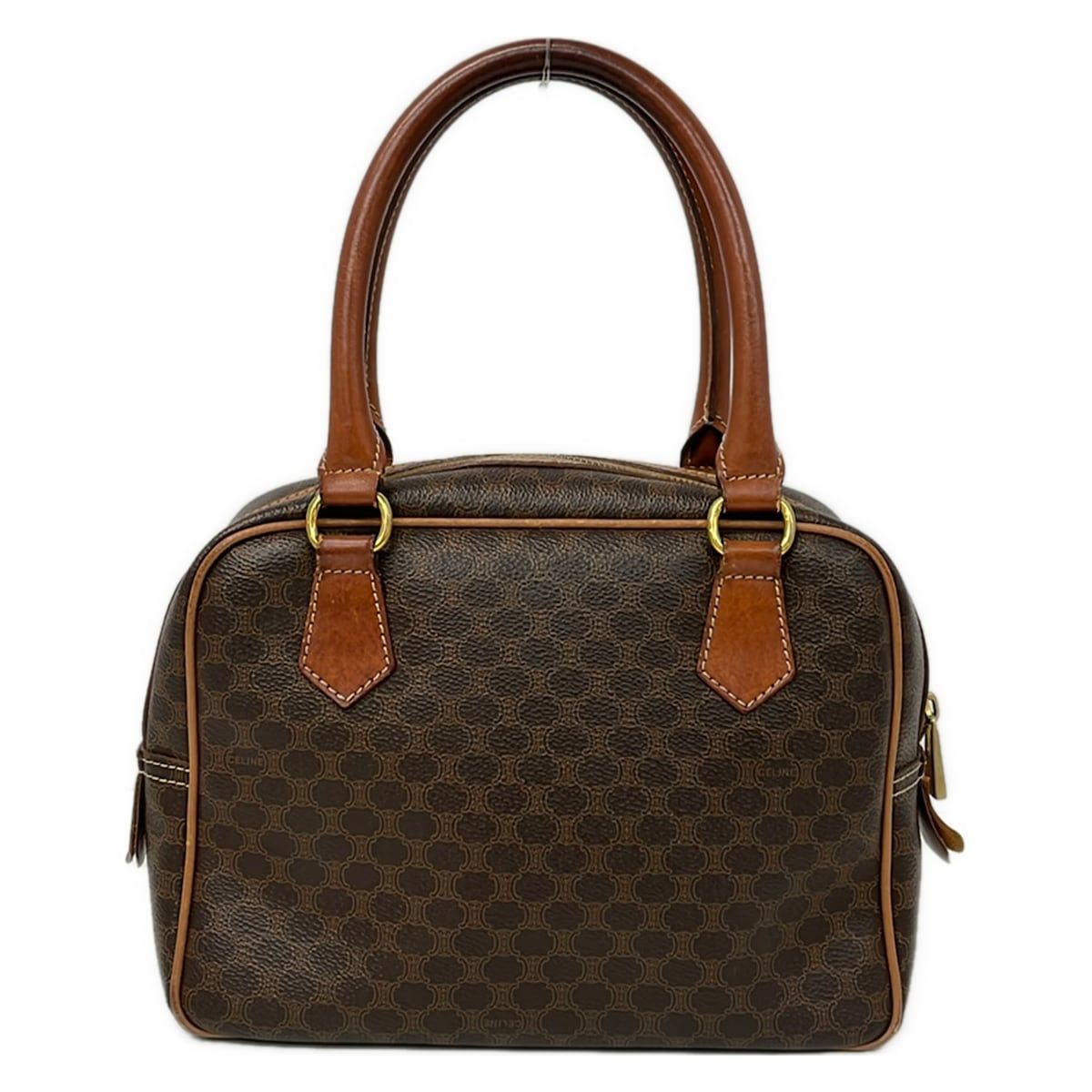 Celine Handbag Macadam Brown Dark Mini Boston Leather — view 3
