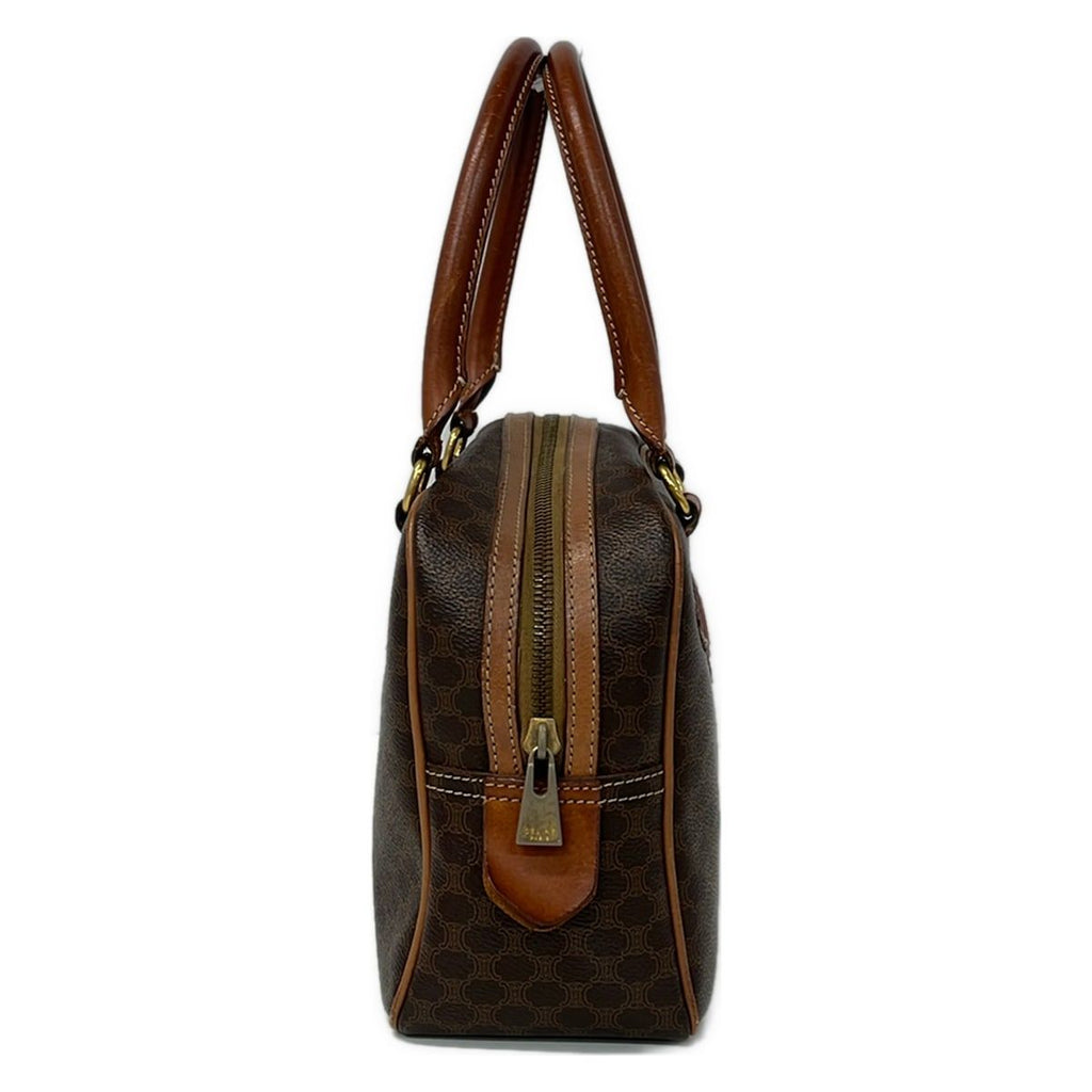 Celine Handbag Macadam Brown Dark Mini Boston Leather — view 4