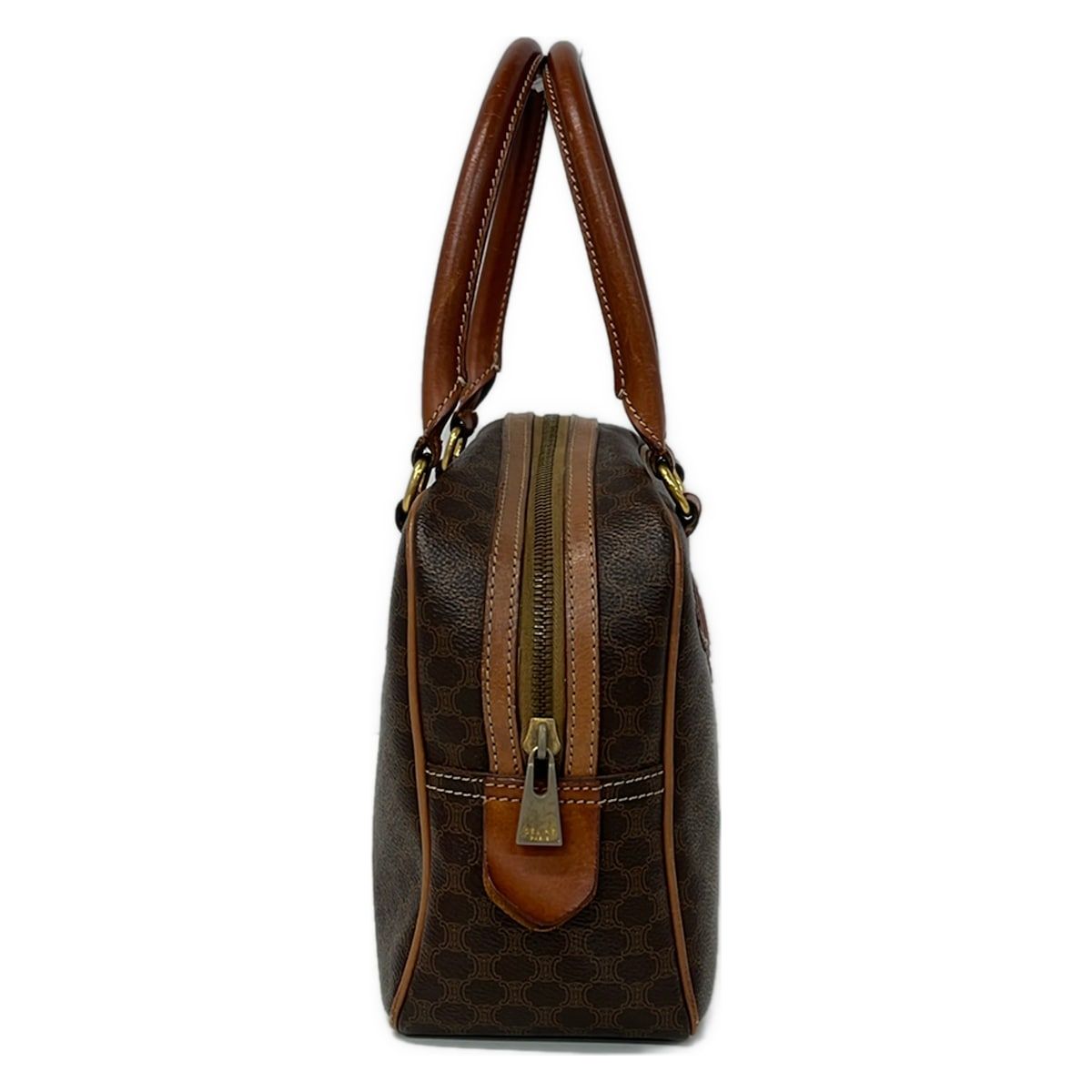 Celine Handbag Macadam Brown Dark Mini Boston Leather — view 4