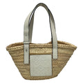 Loewe Tote Basket Small Beige White Leather