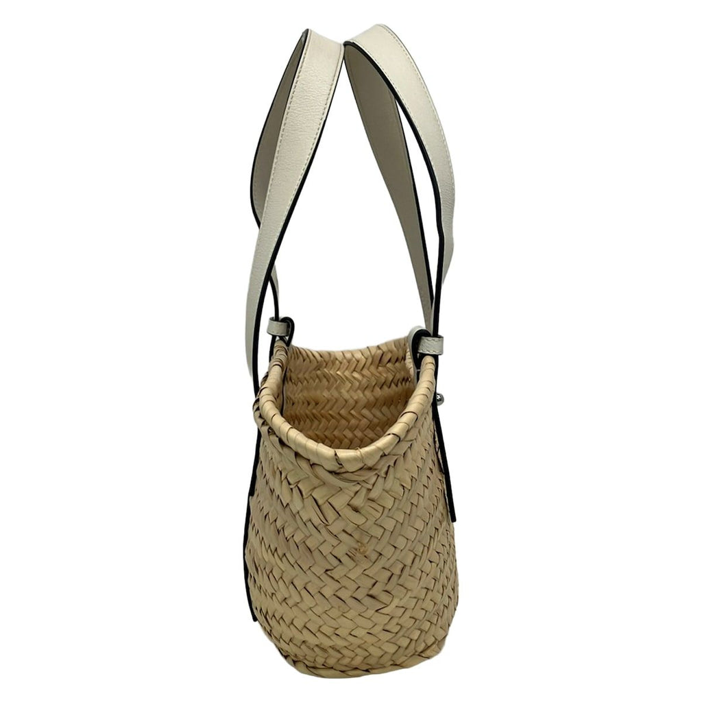 Loewe Tote Basket Small Beige White Leather — view 4