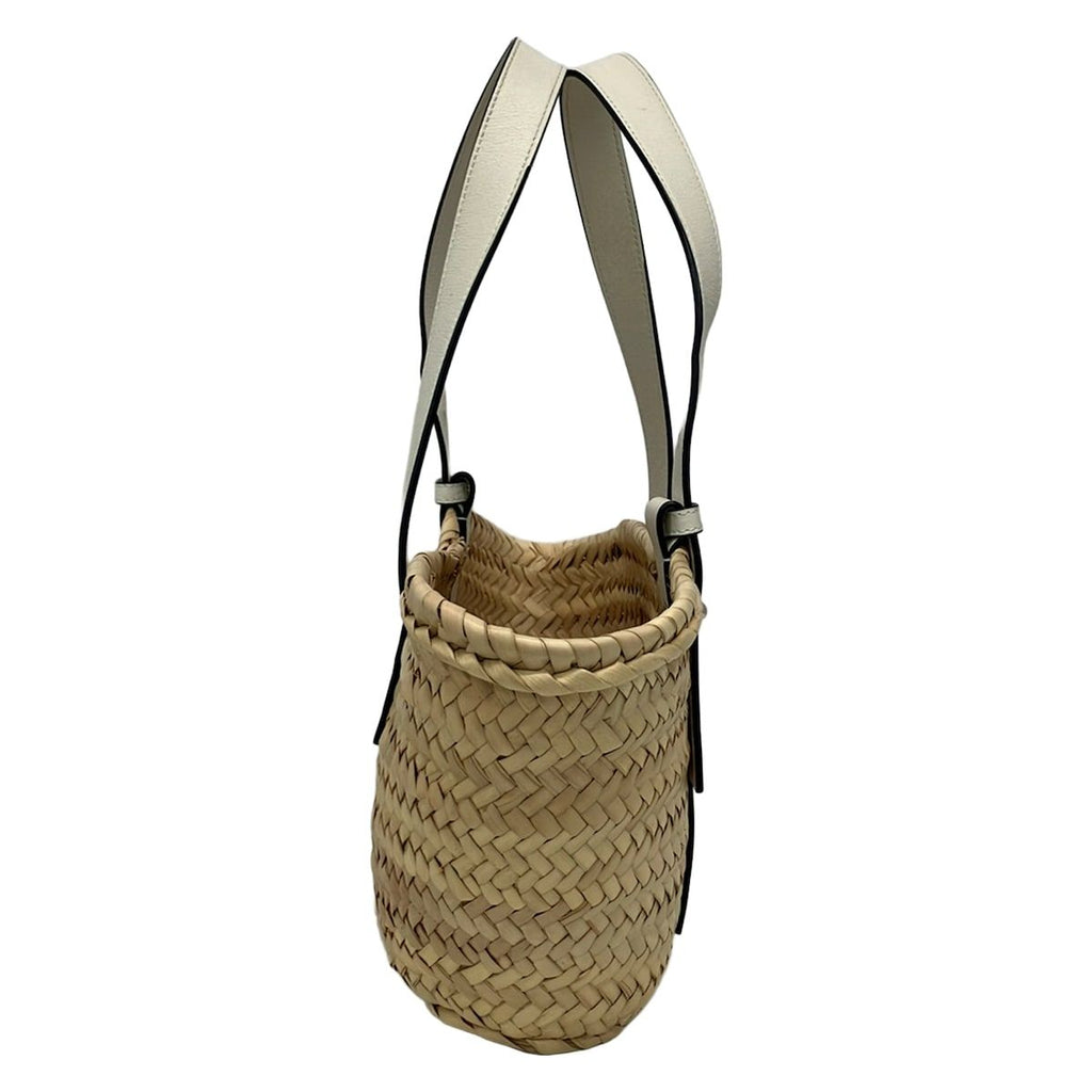 Loewe Tote Basket Small Beige White Leather — view 2