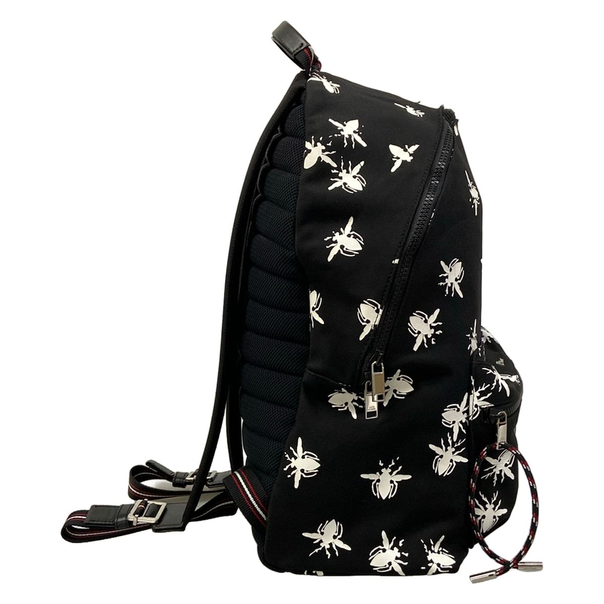 Dior Homme Backpack Black White Red Bee Leather — view 2