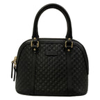 Gucci Handbag Micro Guccissima Black Leather