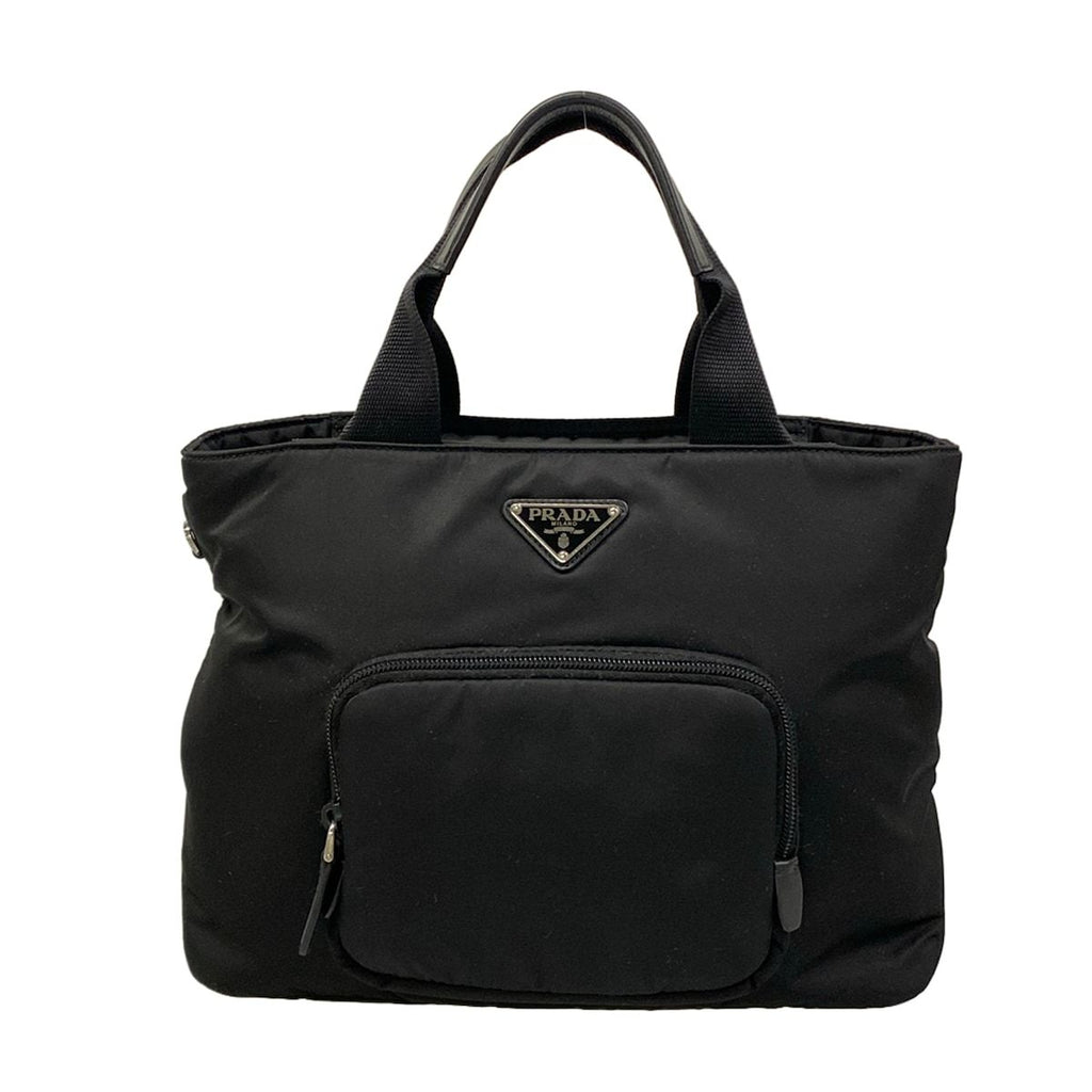 Prada Tote Padded Nylon Black Re-Nylon Leather