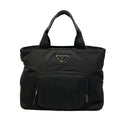 Prada Tote Padded Nylon Black Re-Nylon Leather
