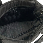 Prada Tote Padded Nylon Black Re-Nylon Leather — view 7