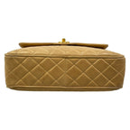 Chanel Shoulder Bag Quilted Beige Chain Gold Flap Pocket Tassel Lambskin — view 5