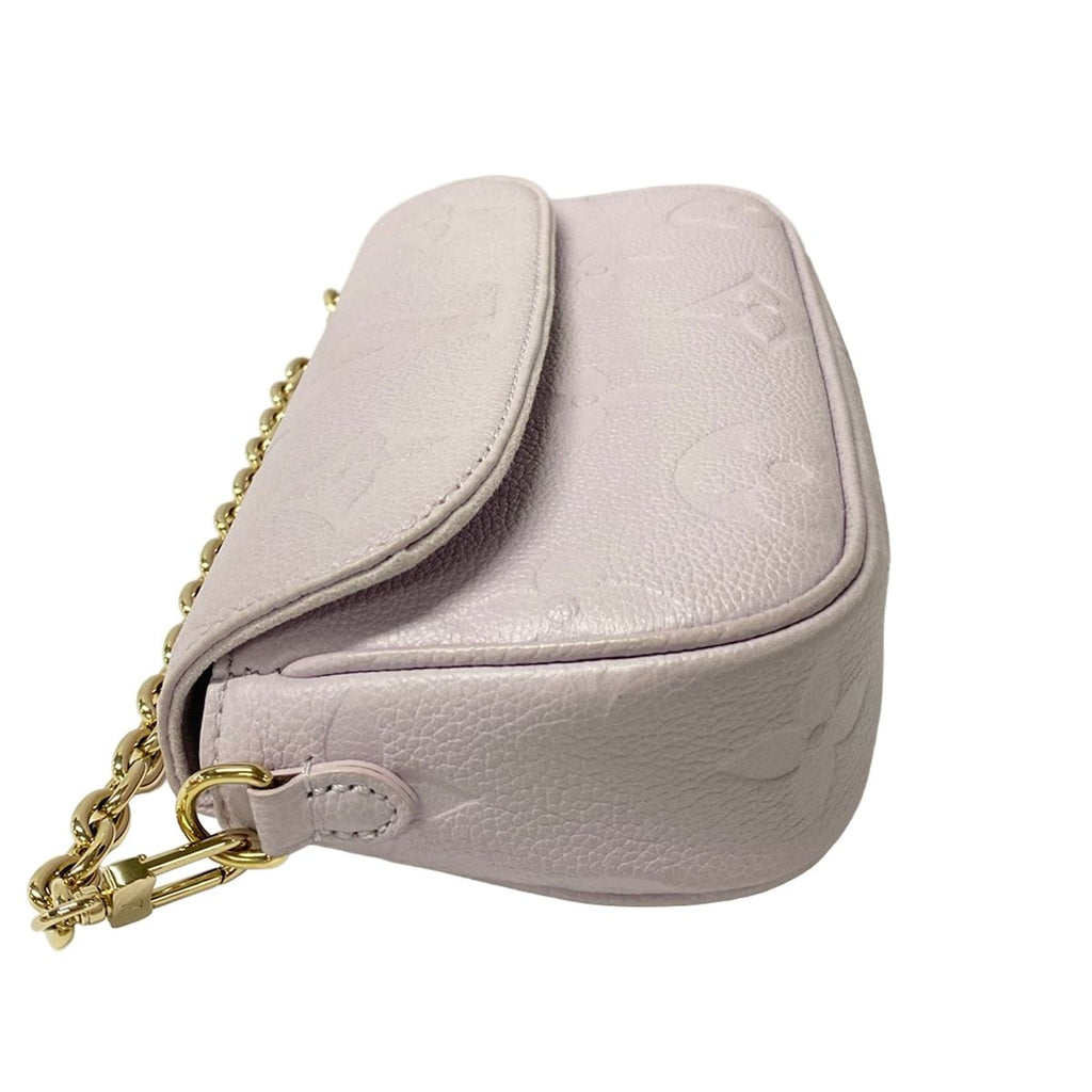 Louis Vuitton Wallet Monogram Empreinte on Chain Misty Lilac Leather Cowhide — view 6