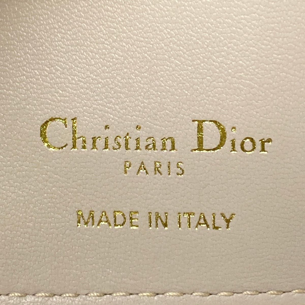 Dior Bifold Wallet Lucky Dio Lucaro Dahlia Pink Beige Multi — view 5