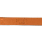 Hermes Hapi 3 Silver Triple Strand Leather Bracelet Orange — view 9