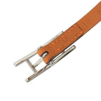 Hermes Hapi 3 Silver Triple Strand Leather Bracelet Orange — view 7
