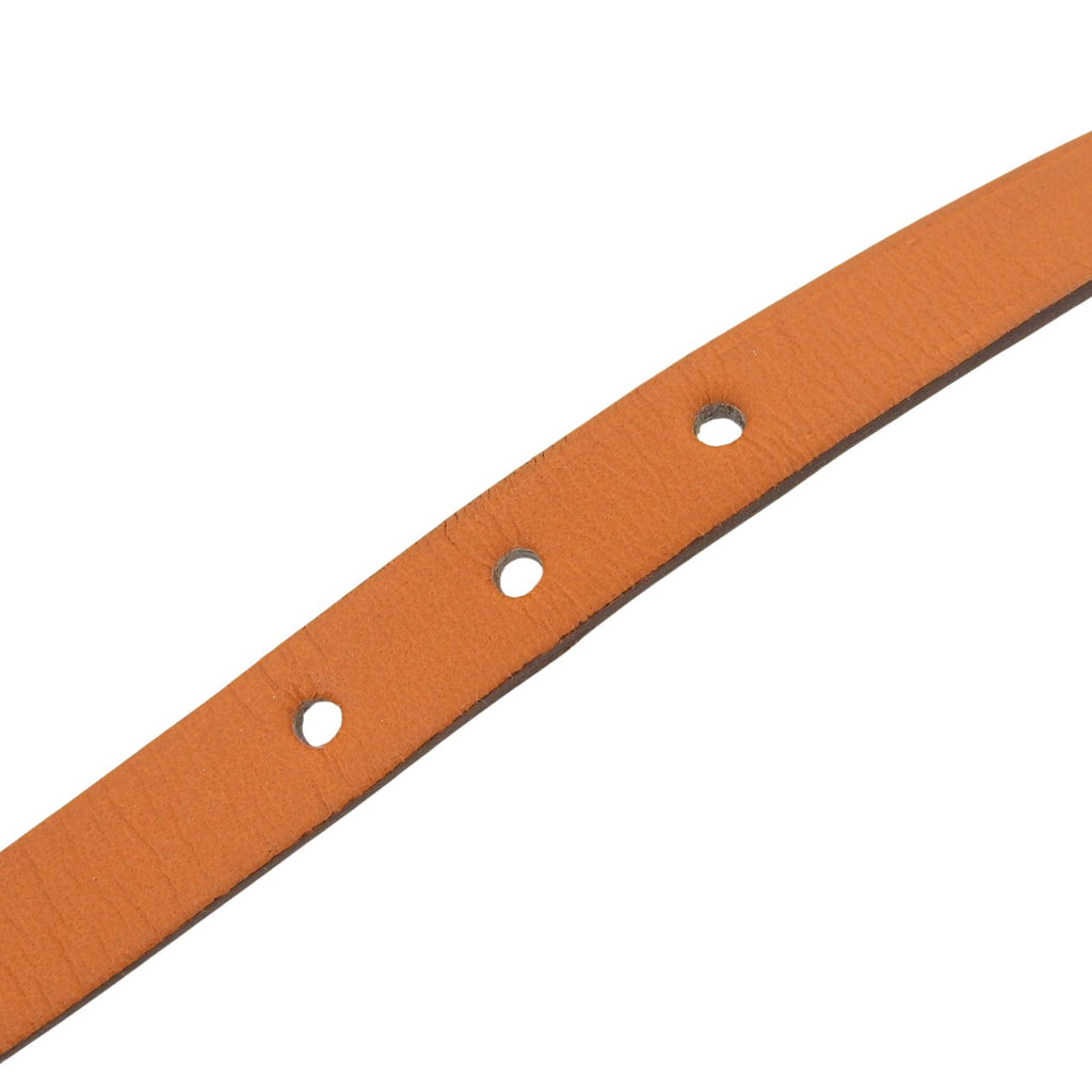 Hermes Hapi 3 Silver Triple Strand Leather Bracelet Orange — view 8