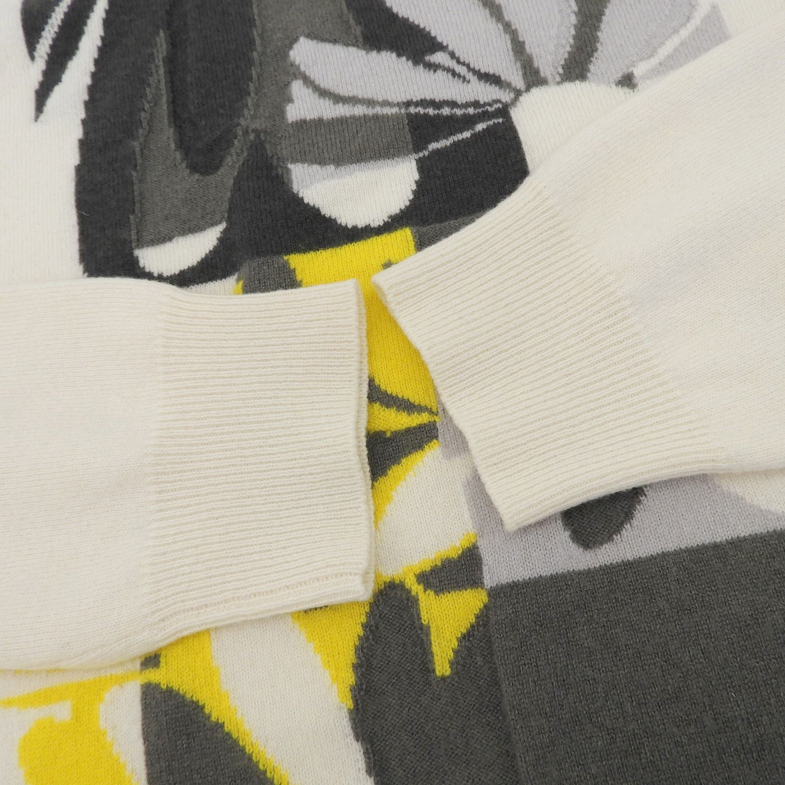 Hermes Cashmere Puzzle Floral Knit Sweater Ivory — view 5