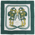 Hermes Carre 90 Brides de Gala Ceremonial Bridle Silk 100% Scarf Green Multi