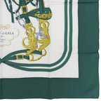 Hermes Carre 90 Brides de Gala Ceremonial Bridle Silk 100% Scarf Green Multi — view 5