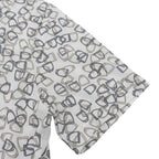 Hermes Cotton 100% Etrier Stirrup Pattern Crew Neck Short Sleeve T-Shirt White — view 4