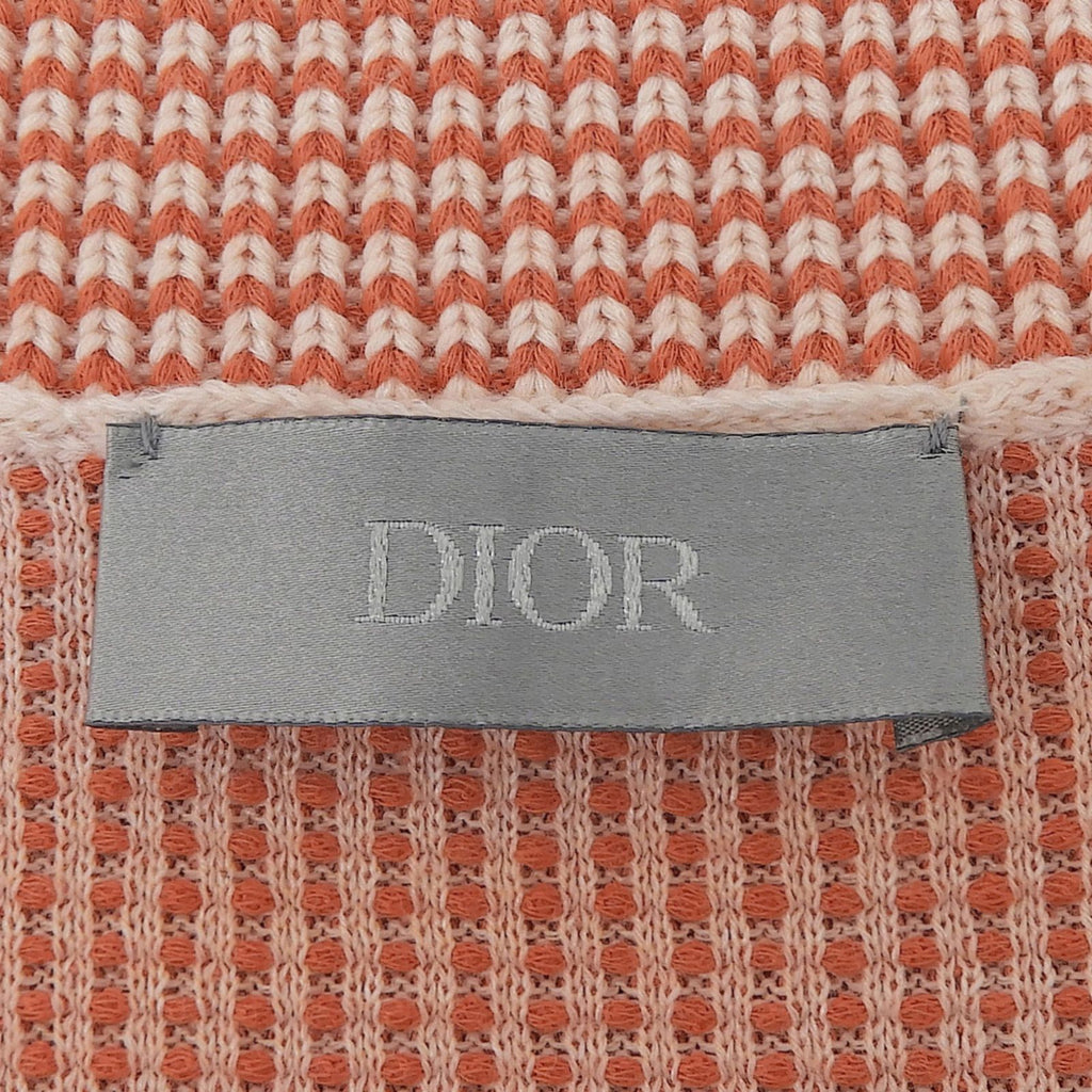 Dior Cotton Logo Summer Short Sleeve Knit Orange White XL Sweater — view 6