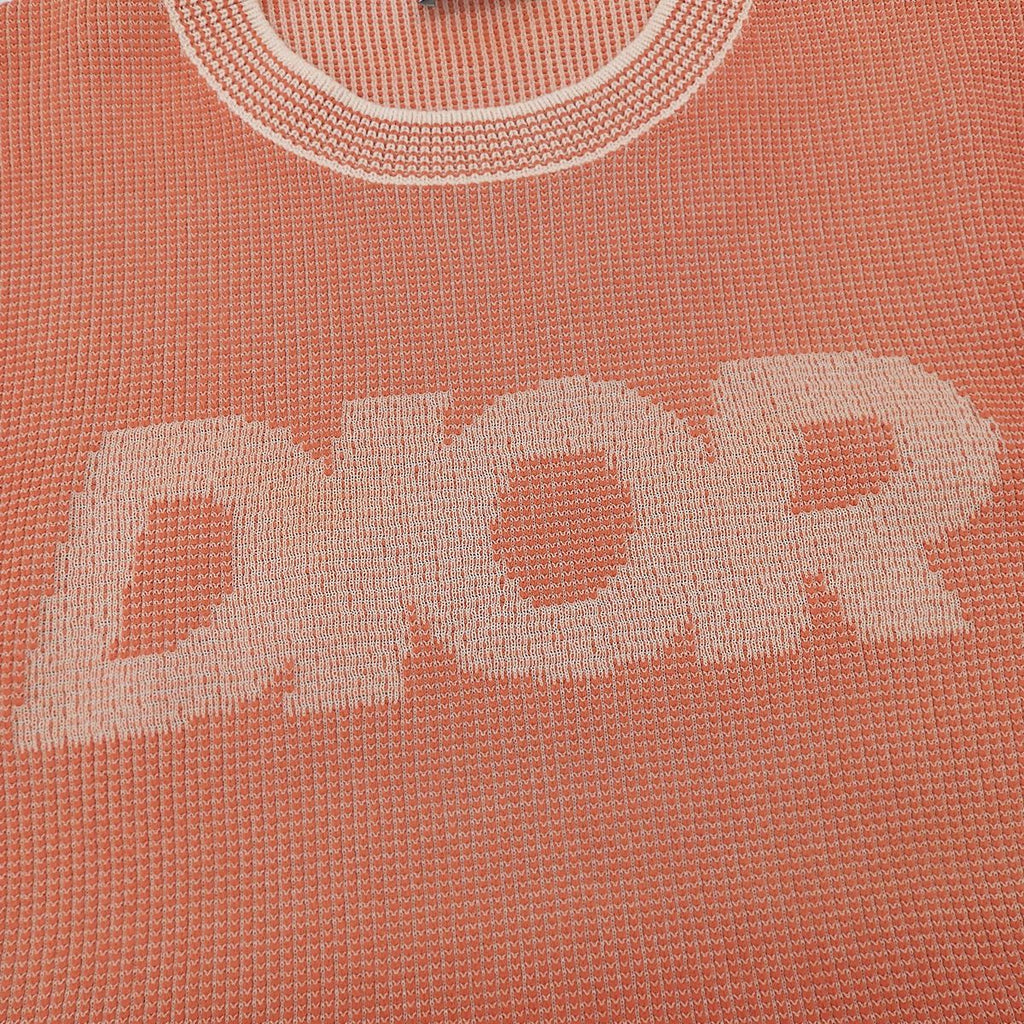 Dior Cotton Logo Summer Short Sleeve Knit Orange White XL Sweater — view 4
