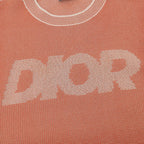 Dior Cotton Logo Summer Short Sleeve Knit Orange White XL Sweater — view 4